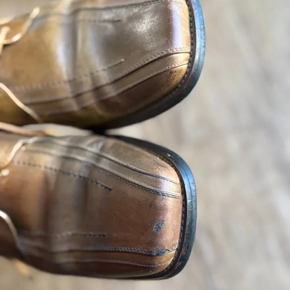 Stacy Adams Shoes Men's Size 9 Brown leather Oxford Square Toe